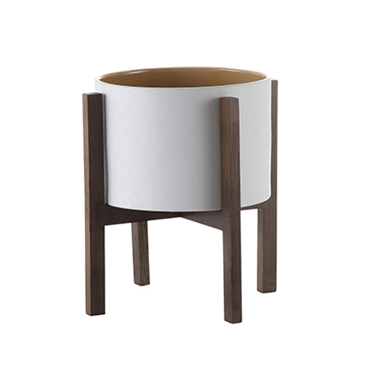 Albero Flower Pot - White + Yellow