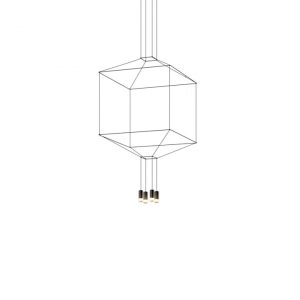 Filo Wireflow 3D Square Pendant Lamp