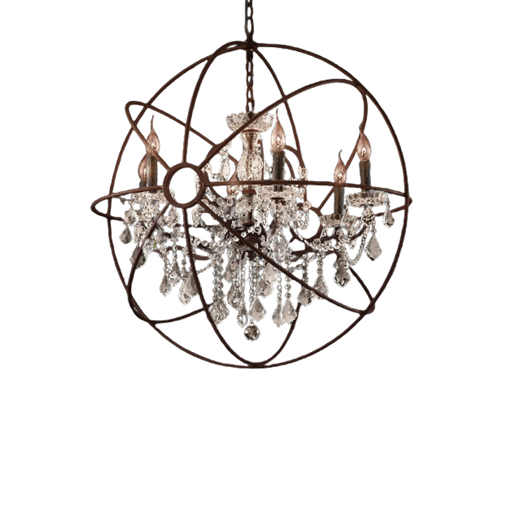 Crystalpila Chandelier Matte Natural Iron