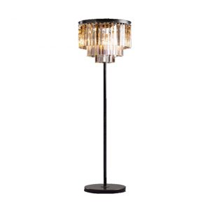 Vivace Floor Lamp (Smoke Glass + Black Iron)